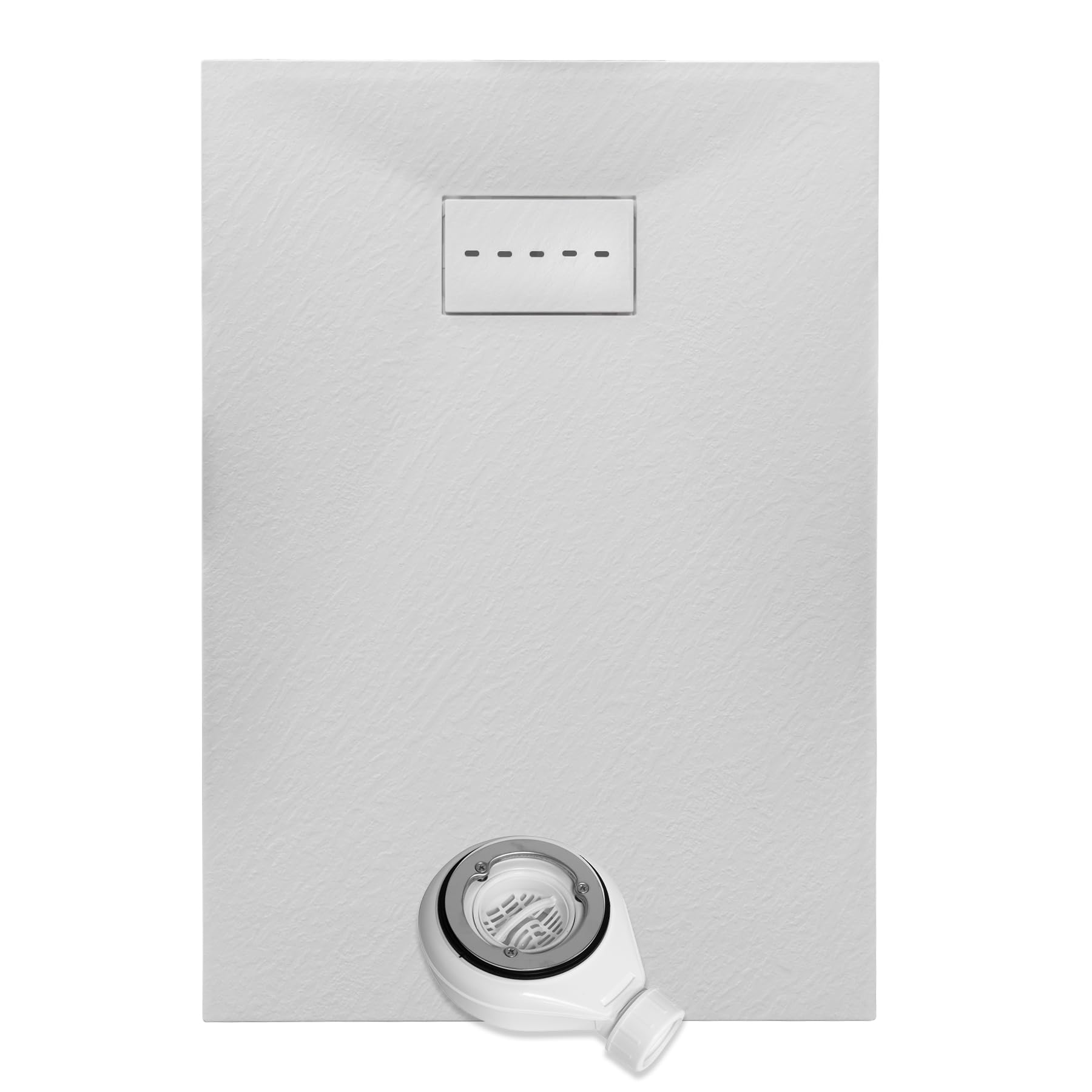 Thermopanel SMC White Shower Trays Base Slate Stone Effect Textured Non Slip with Waste and SMC Holes Cover - 1600 x 700mm