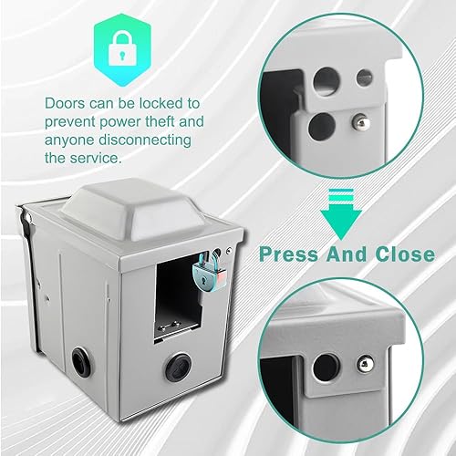 Miniatura 3 de JADODE Caja de toma de corriente RV de 30 amperios y 125 voltios
