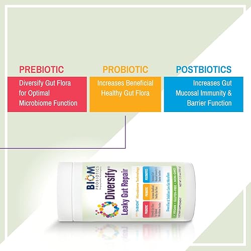 Miniatura 2 de Diversify® Total Gut Health - Oligosacáridos de leche humana con prebióticos + almidón resistente. Fórmula probiótica de precisión para ayudar con