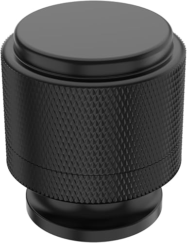 Miniatura 9 de Alzassbg Paquete de 10 tiradores de gabinete negro mate, 5 pulgadas, manijas moleteadas de gabinete de cocina para armarios y cajones, AL3018MB