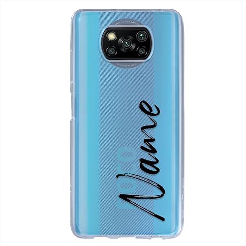 INSTACASE Funda compatible con Xiaomi Poco X3 Pro personalizada con tu nombre, protector compatible con Xiaomi Poco X3 Pro personalizable, funda