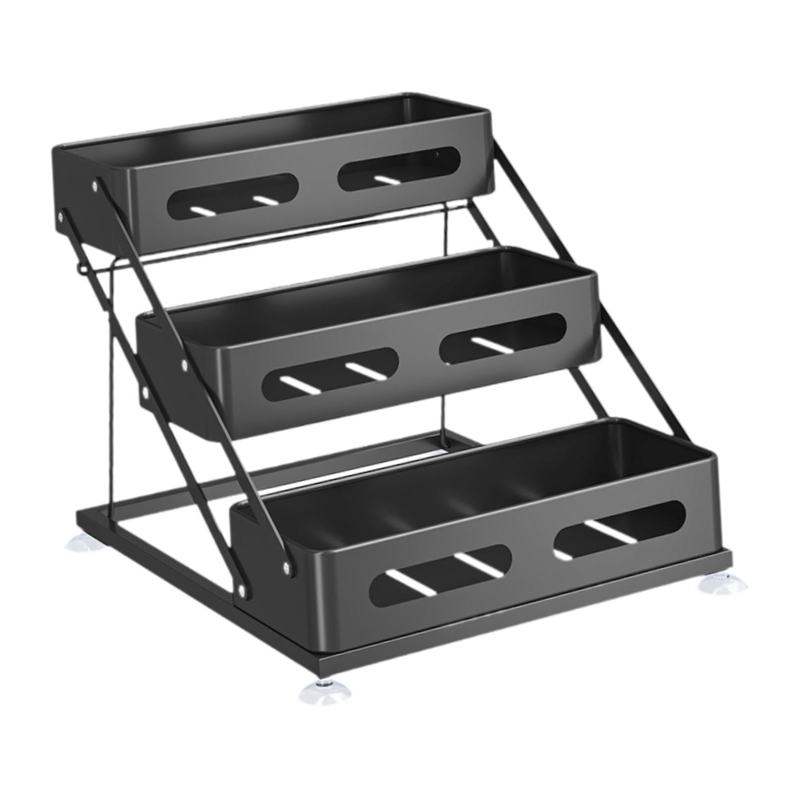 Estante de Almacenamiento de Cocina de 3 Rack de Cocina Organizador de Condimentos Portátiles Organizador de Especias para La Sala de Estar Rest