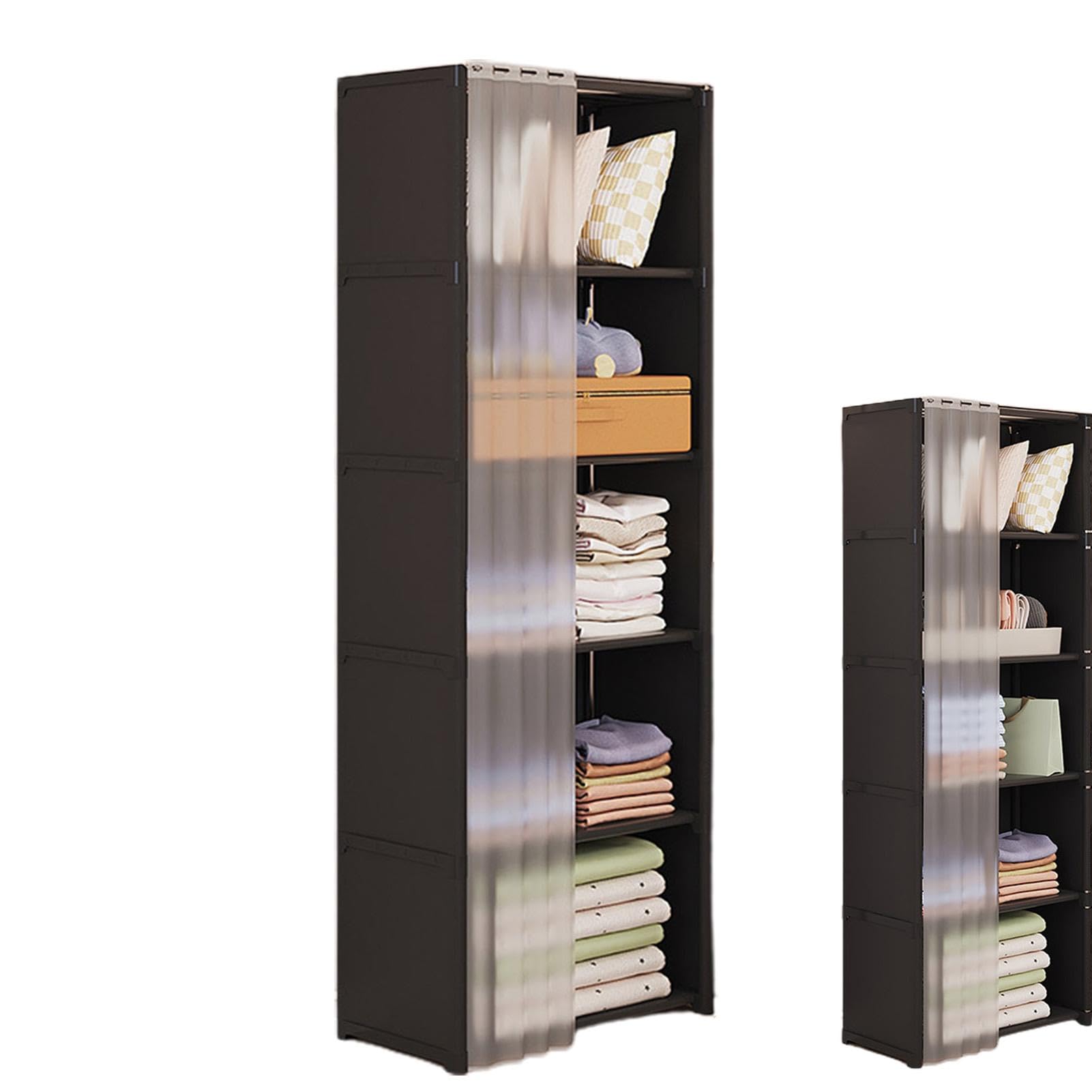 Générique Armadio portatile | Armadio per vestiti robusto | Organizzatore | portaoggetti per armadio con rivestimento in tessuto non tessuto per camera da , 40 cm, bianco