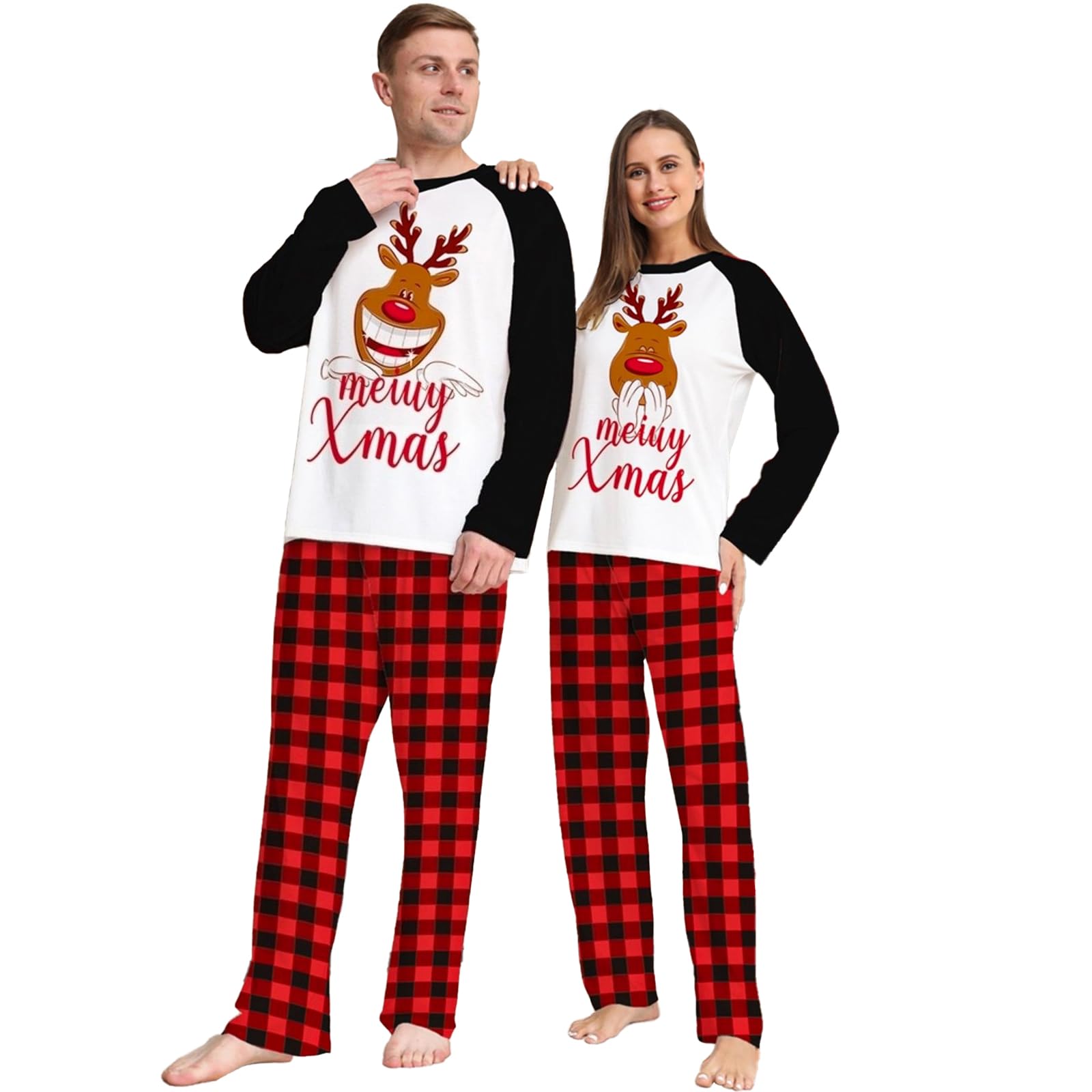 Christmas Pajamas for Family Matching Set Xmas PJs Family Set Holiday Sleepwear for Men Women