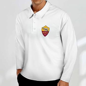 Amazon.co.jp: ASローマ エンブレム ポロシャツ メンズ 長袖