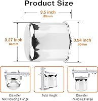 Vista 5 de 4 tapas centrales de rueda de remolque de 3.27 pulgadas para llantas de 3.27 pulgadas de diámetro central de camión, remolque, RV, SUV, cubiertas