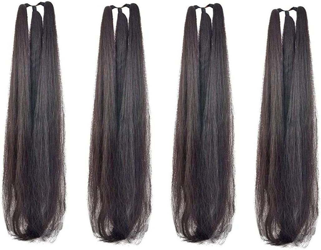 GuruEmbellish Set of 4, 24Inchs Black Hair Parandi for Wedding Accessories Hair Extension, Hair Accessories For Women and Girls