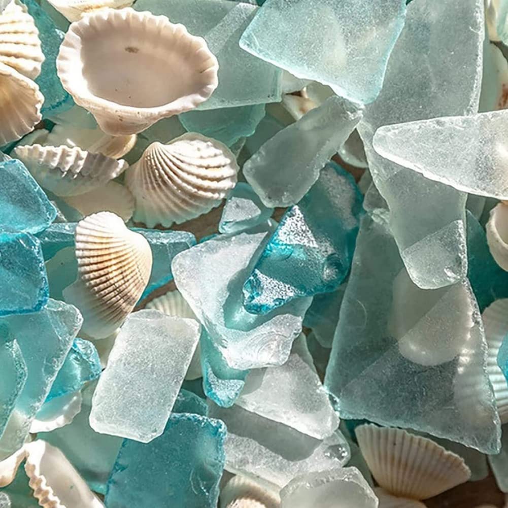 Nowa choinka kryształowa, niebieska, zielona Sea Glass choinka, Ocean Beach z żywicy, ozdoba choinkowa