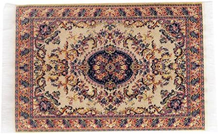 Amazon 1 12 ドールハウス トルコ風 カーペット ミニチュア 刺繍 布 マット 装飾 全2サイズ S 家具 おもちゃ