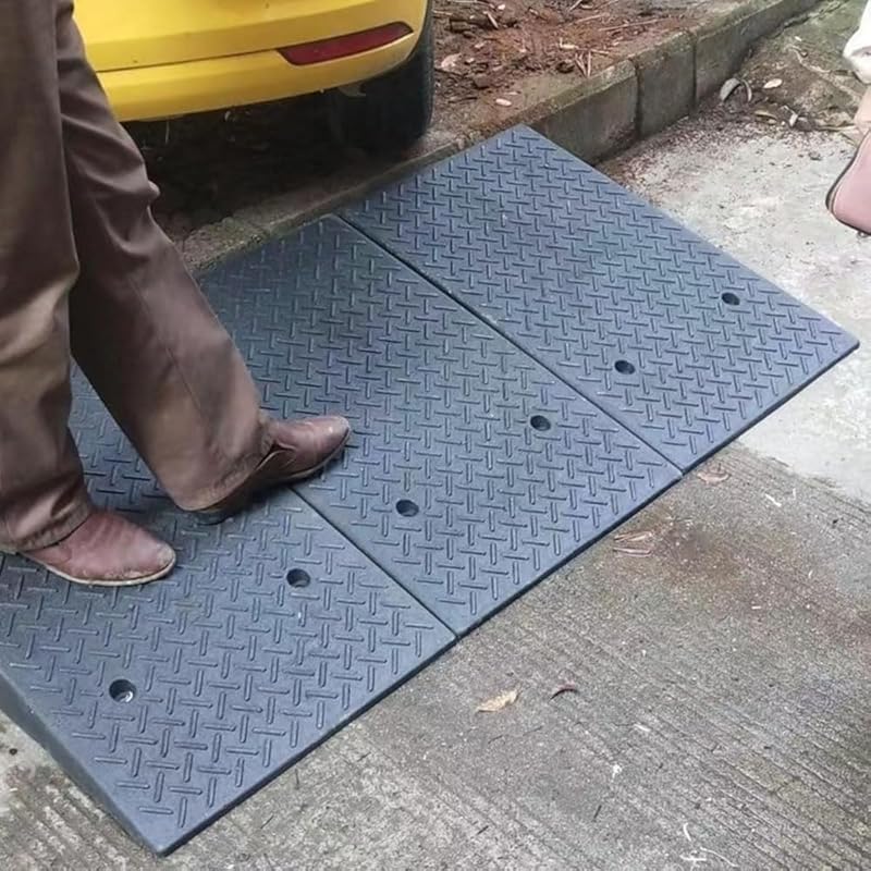 スロープ ゴム製ステップボード 高さ4-10cm 滑り止め バリアフリー ケア用 高台 自転車 車庫 入口用 どうぞご安心してお買い