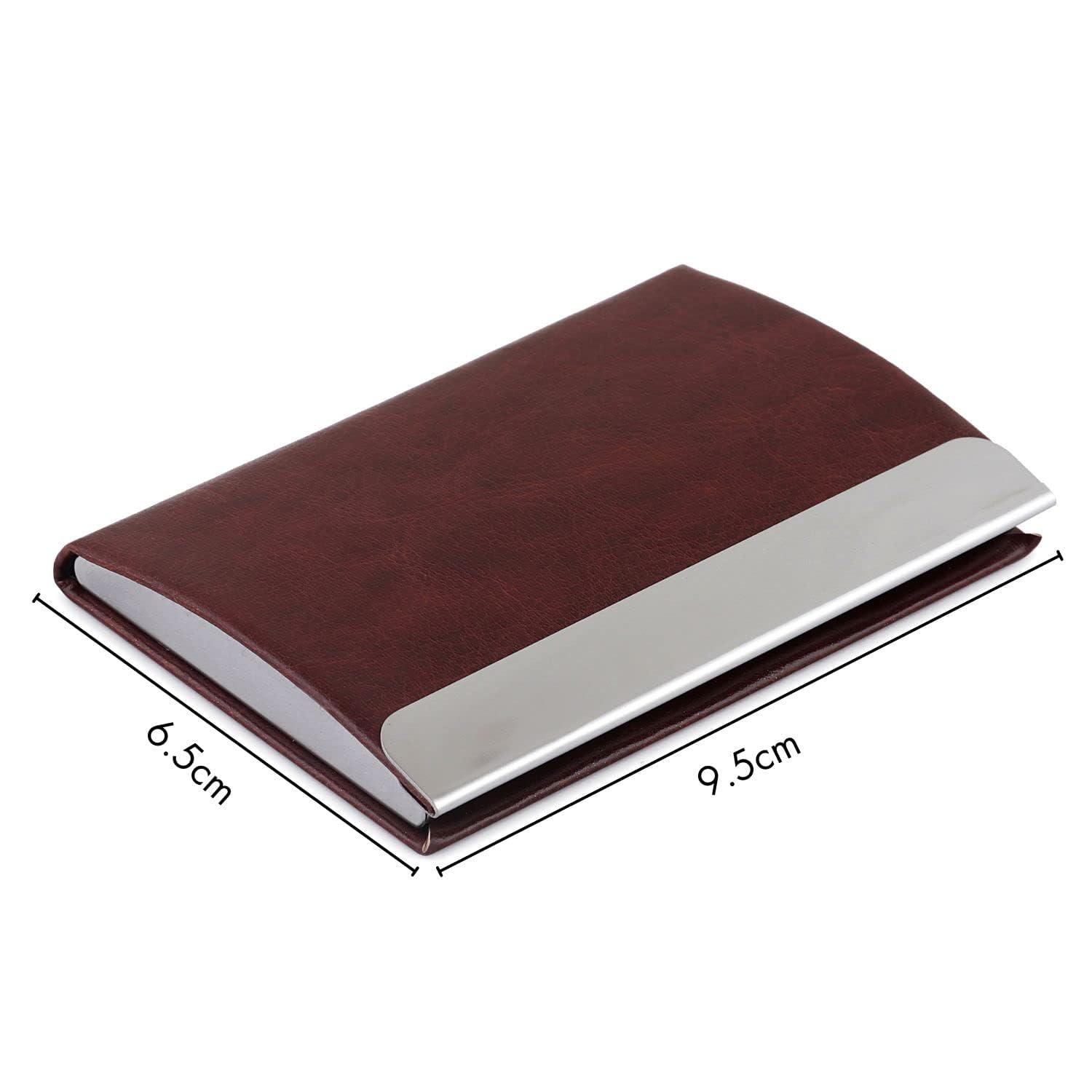 Avni Prints Pocket Size Leather Card Holder Case with Magnetic Closure for Men & Women, Gifts for Colleagues, Friends, Family, Boyfriend & Husband (Brown) 3
