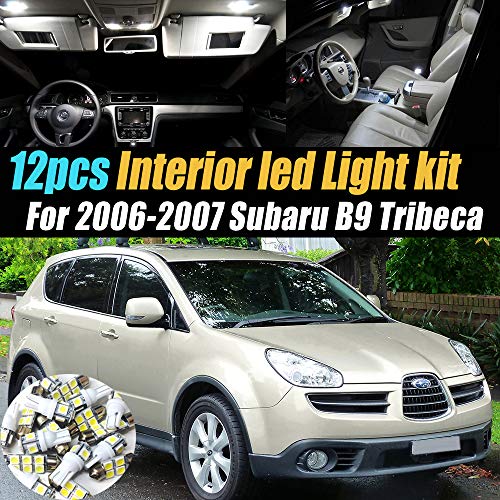 Kit de 12 bombillas LED blancas para interior de auto