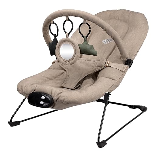 Novi Baby® Musical Cloud Wipstoel - 8 Melodieën, 3 Volumes, 3 Vibratiestanden - Afneembare Speelboog met Speeltjes - 3-Puntsgordel, Baby bouncer, Baby schommelstoel