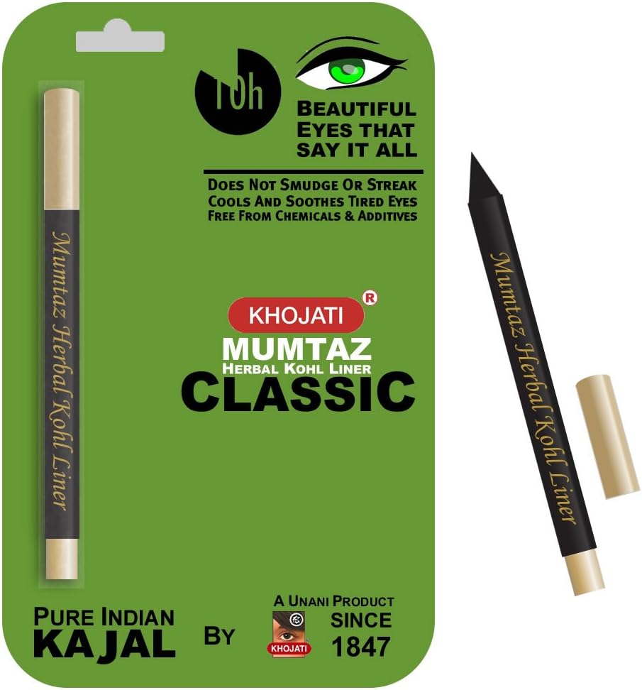 K Veda Mumtaz Herbal Kohl Liner Classic, Pure Indian Kajal