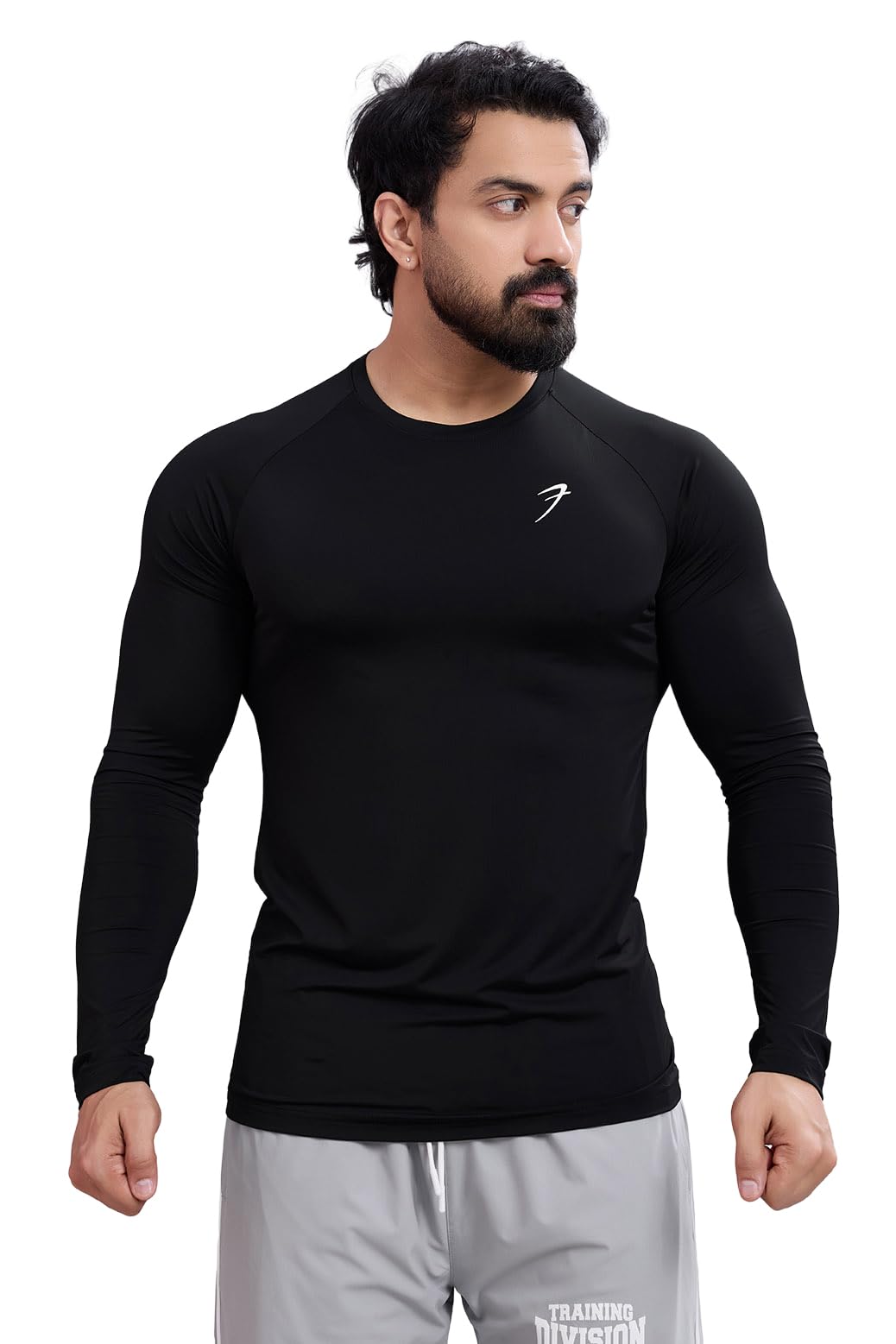 fuaark Men's Bare Nylon Slim Fit Full Sleeve Stretch T-Shirt-picture-38