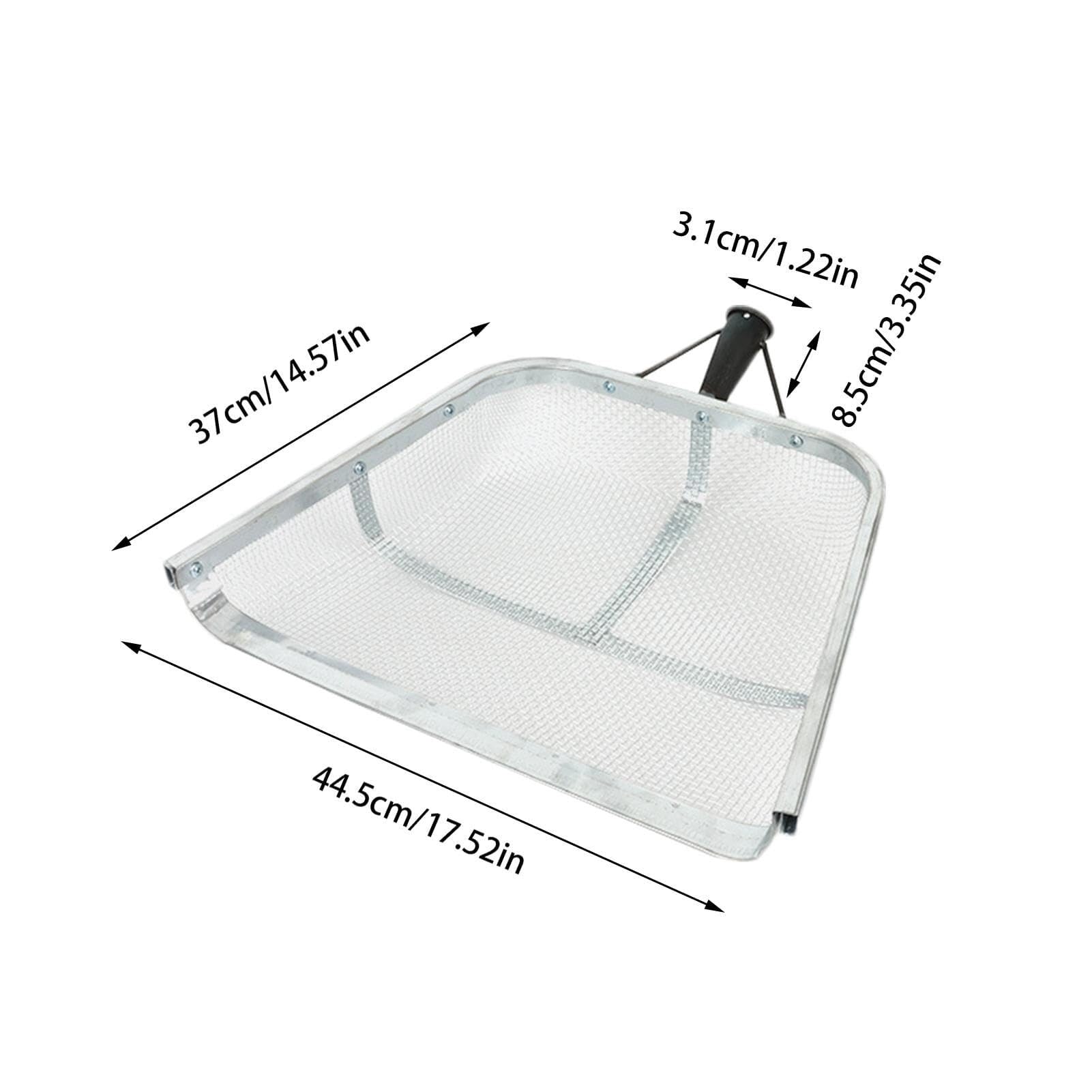 Pala tamiz de jardín de Acero Inoxidable, Mango ergonómico, 3 tamaños(Mesh 0.6x0.6cm)