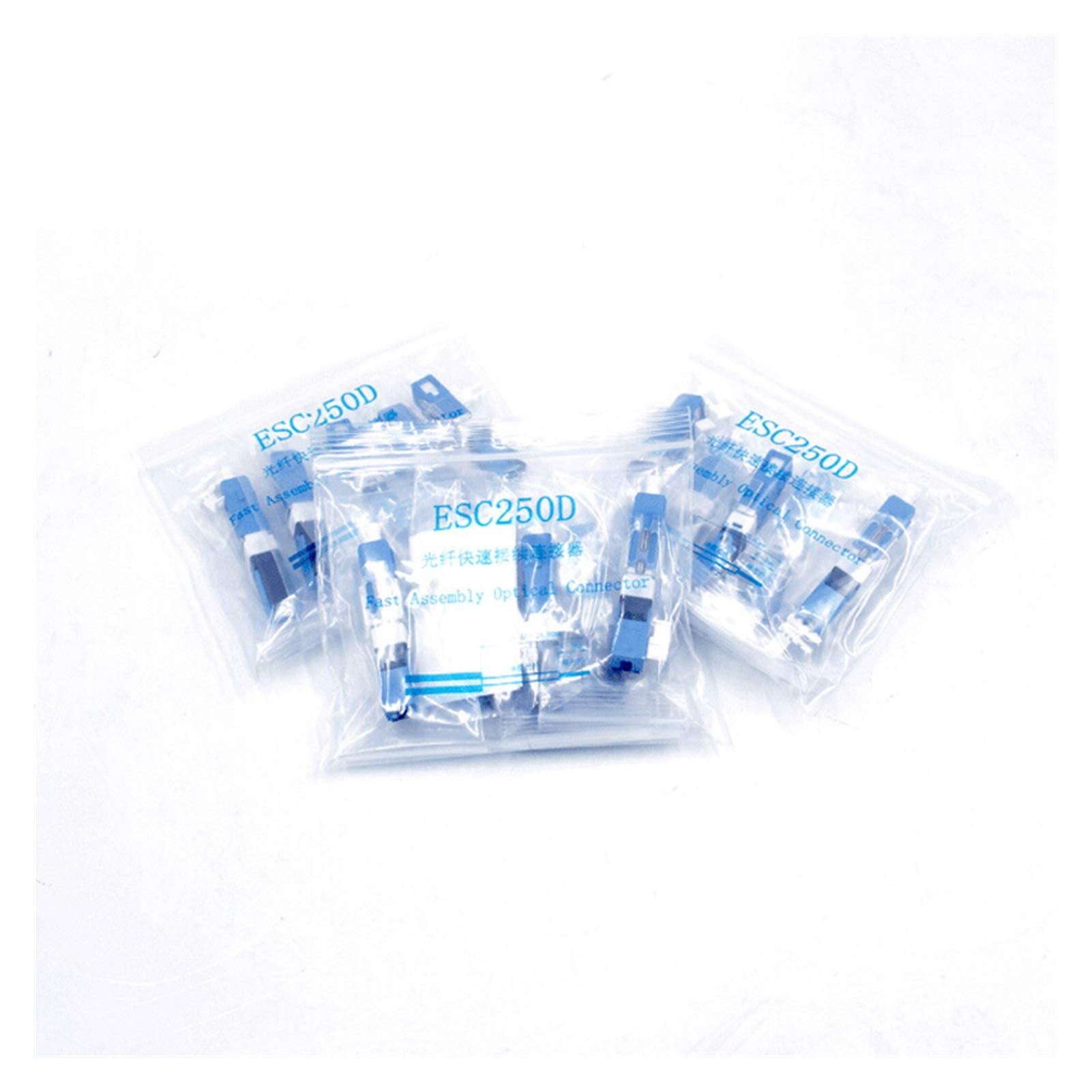 Adaptateur à Fibre Optique 100pcs FTTH SC Connecteur Rapide à Fibre Optique SC PC FTTH Fibre Optique Connecteur Rapide Embedded ESC250D SC connecteur