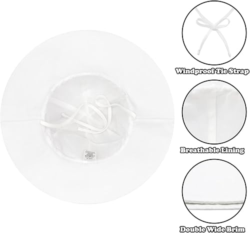 Miniatura 3 de Sombrero de sol para bebé, niña, sombrero de sol para niños, niñas, sombreros de ala ancha, sombrero de playa UPF 50+ de algodón