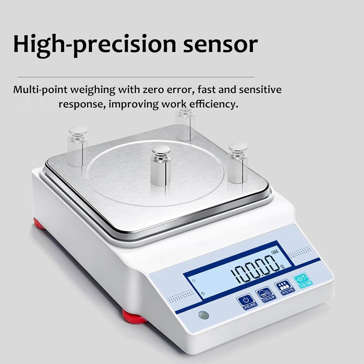 Balanza De Agua Estática Digital con Pantalla LCD, Rango Opcional De 2 Kg/5 Kg/10 Kg/15 Kg, Legibilidad De 0,1 G, Conversión De Unidades Múltiples, para Laboratorio, Industria Y Hogar
