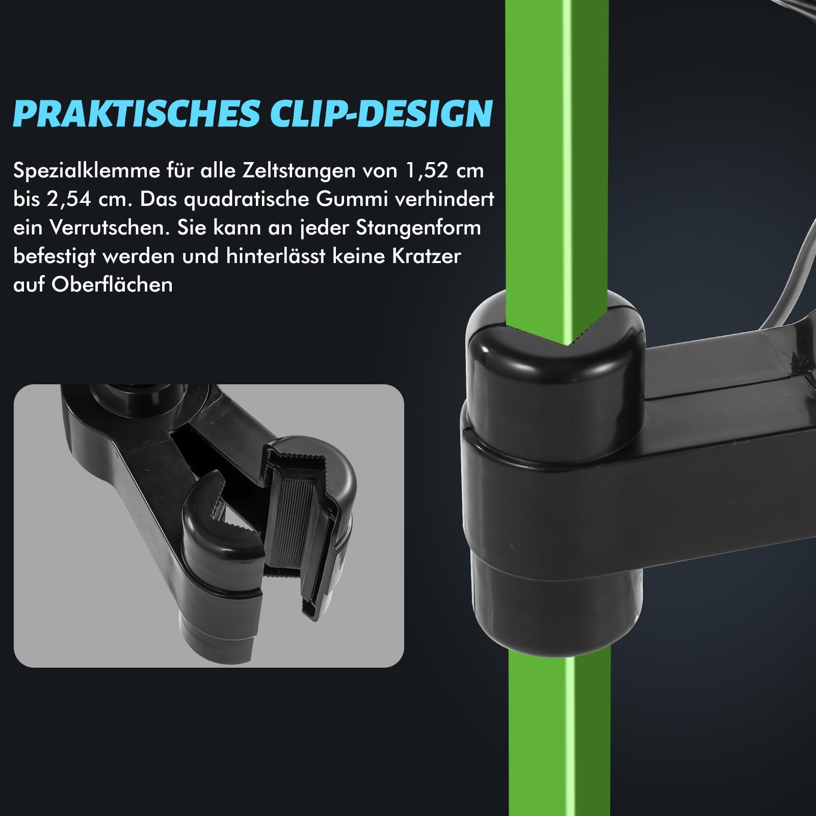Grow Ventilatore con clip da 20 W, oscillante per tenda a clip, 2 velocità, ventilatore oscillante, morsetto mini ventilatore per tenda da grow (1 pezzi)