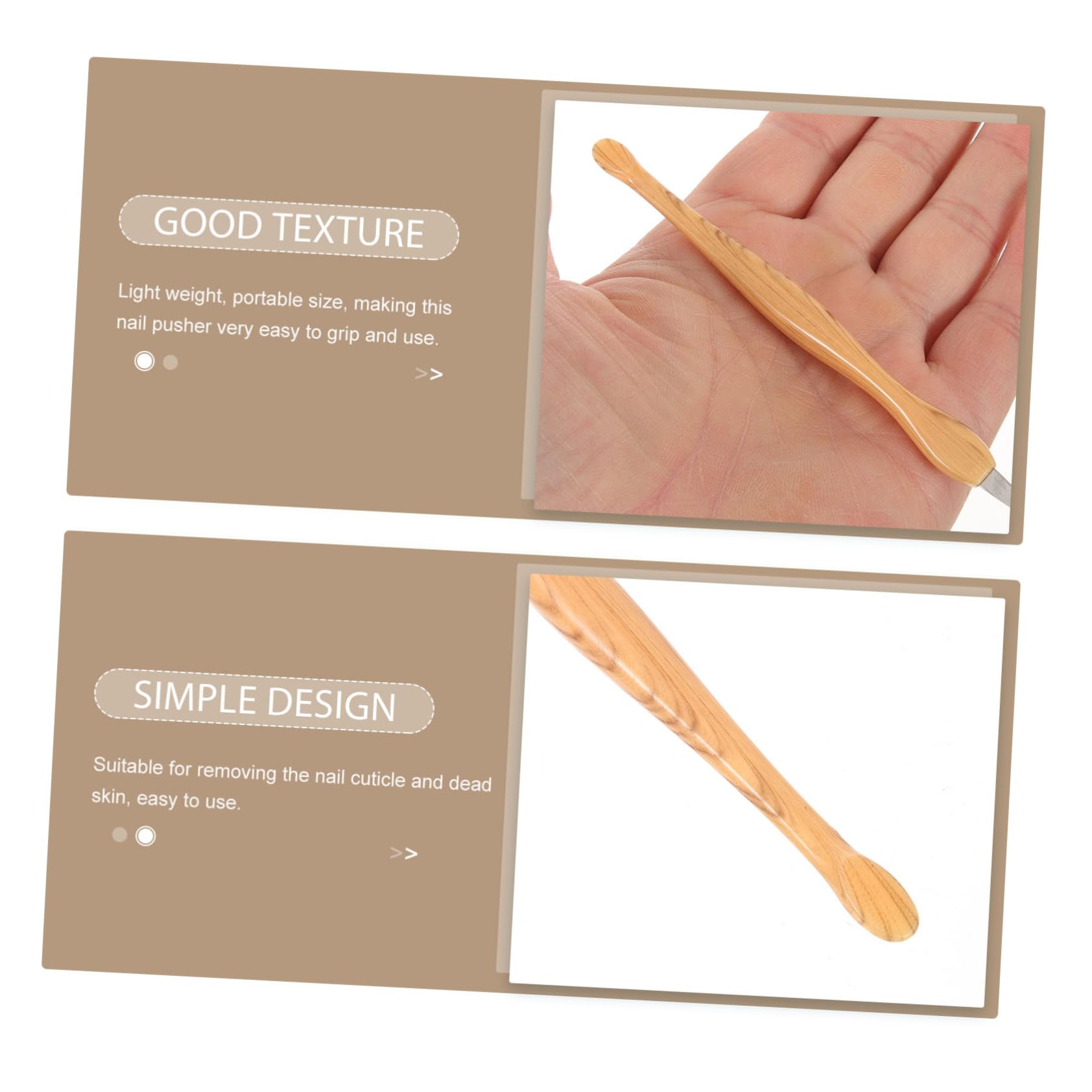 minkissy 5sets Portable Nail Cuticle Pusher Metal Nail Tools Cuticle Trimmer for Manicure 10pcs*5