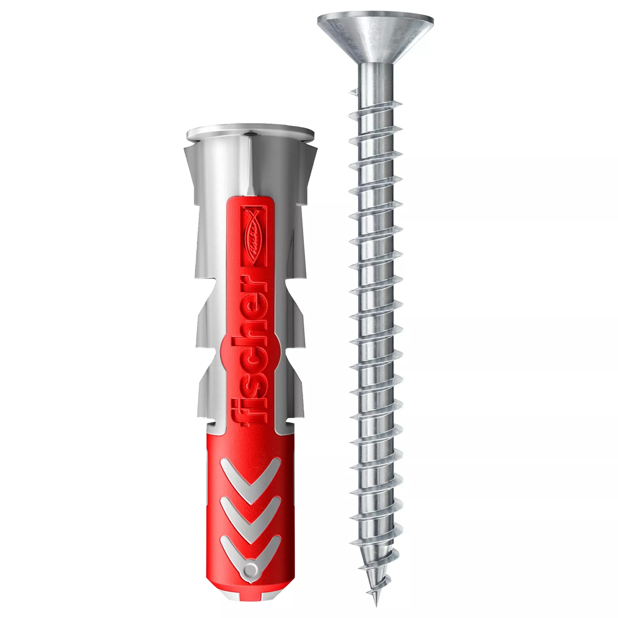 Fischer DuoPower Tasselli con Vite 6x30 mm 100 pezzi per Muro pieno Mattone Forato Cartongesso
