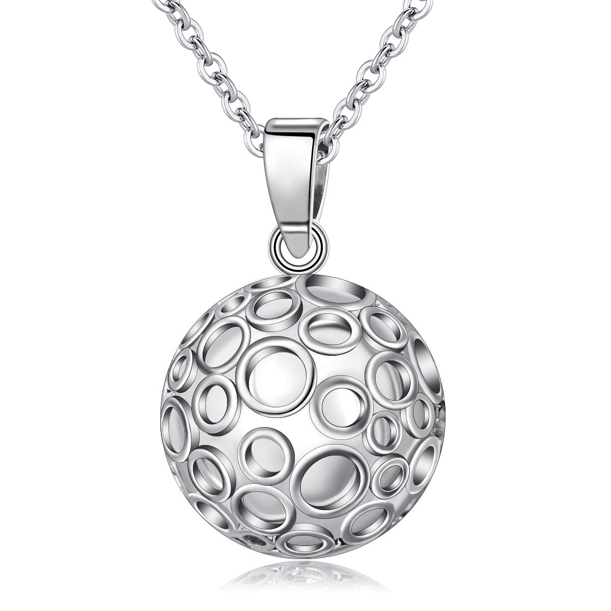 EUDORAHarmony Ball Creative Holy Bubble Music Chime Pendant, 45 inches Pregnancy Necklace, Gift for Women, Mom to be, Baby Shower