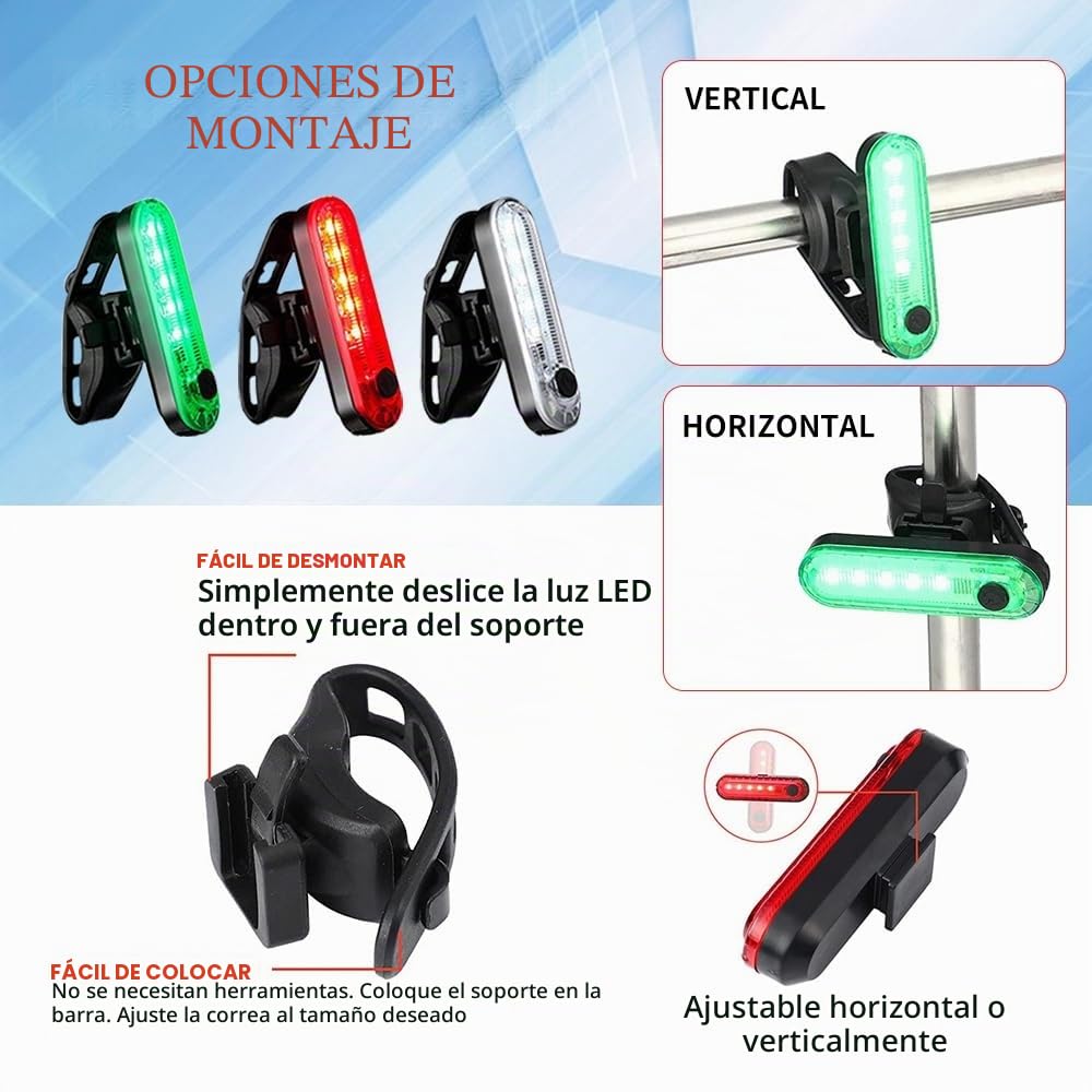 DONGKER Luces LED de navegación para barcos, 6 unidades de luces de navegación USB, 3 tipos de modo intermitente, luz de señalización para barco marino y yate