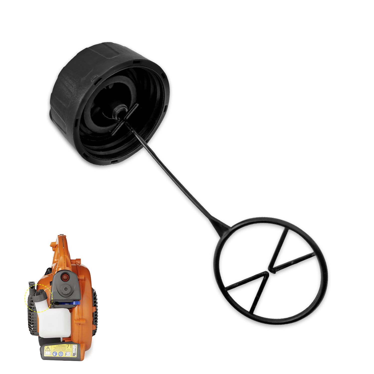 Replacement Fuel Tank Cap Assembly 578931503 for Husqvarna Trimmer and Blower Models, Compatible with 125E, 128LD, 125B, 128C, 125C, 125BVX, 125GX,