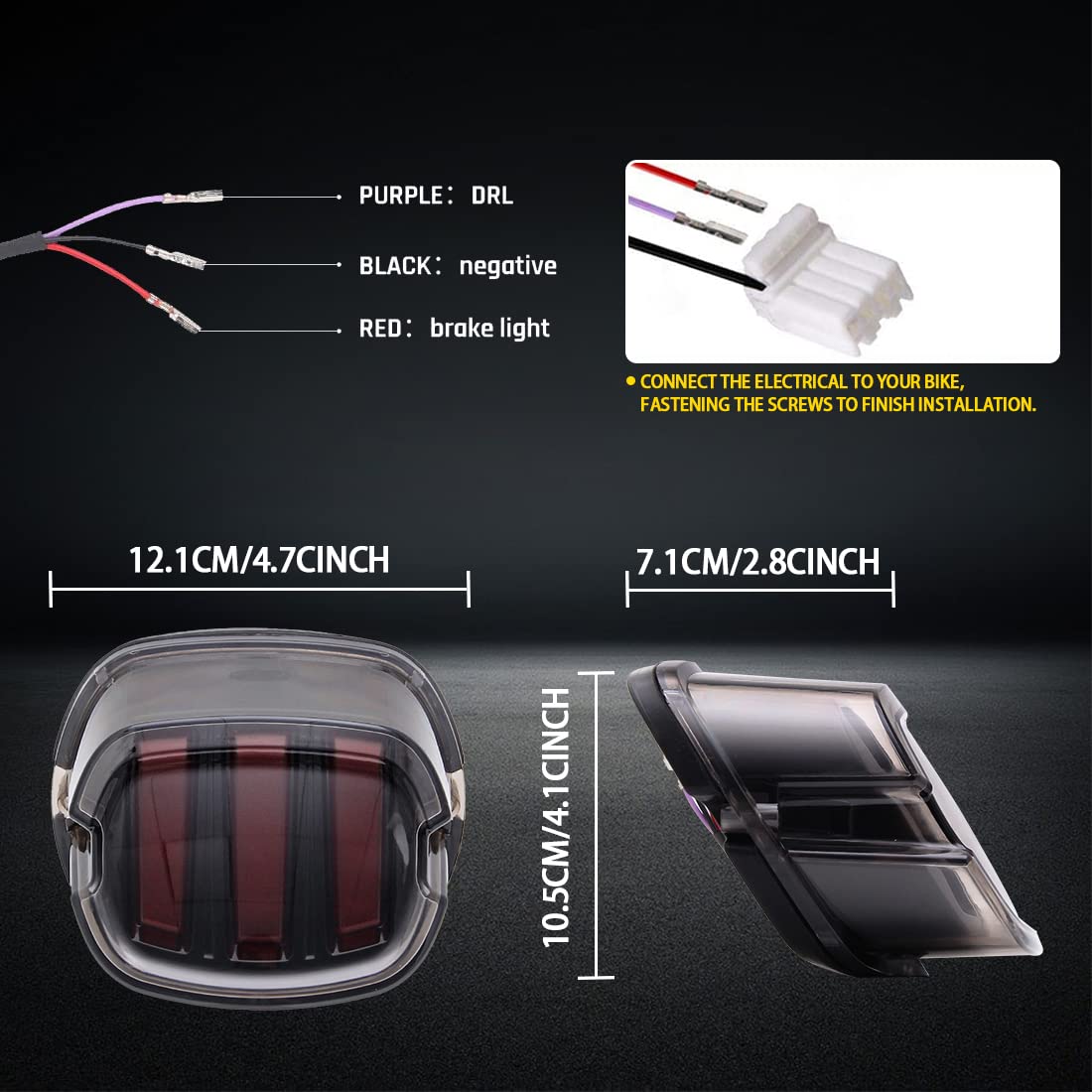Fanale posteriore a LED per moto Eagle Claw luci freno integrate per Sportster Fatboy Heritage Softail XL FLHR FLHRCI FXD