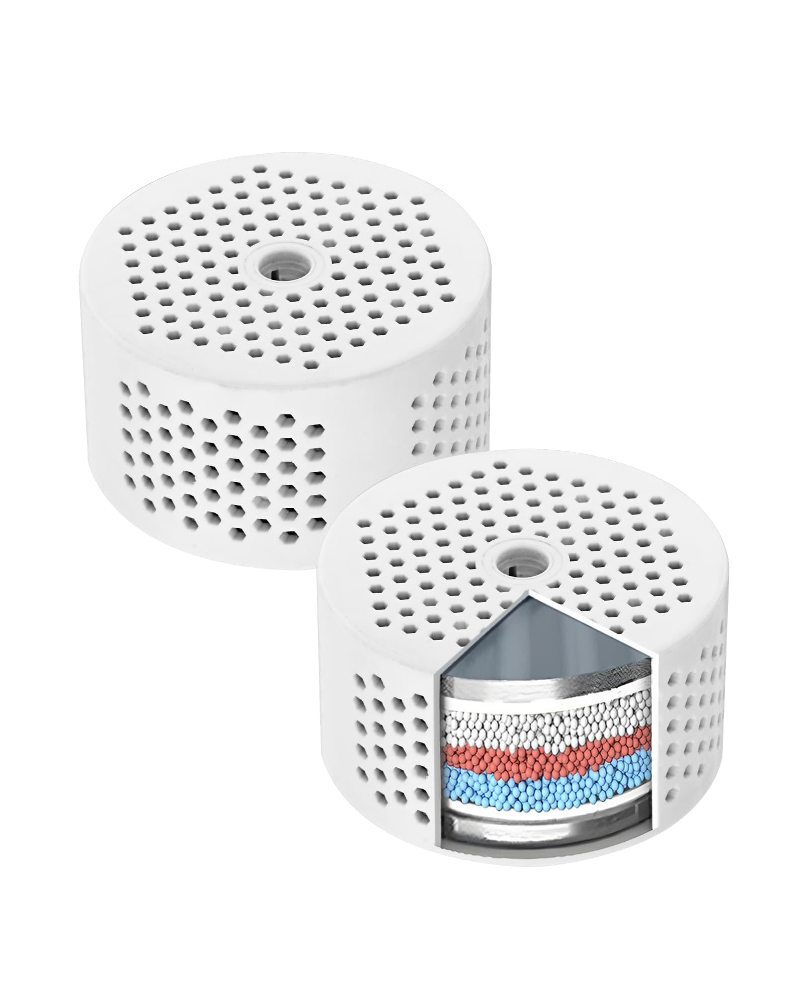 GRICH Shower Filter Replacement Cartridges, Balance PH and Reduce Impurities & Chlorine, Shower Head Filter for Hard Water and Good for Skin & Hair, 2 of Pieces