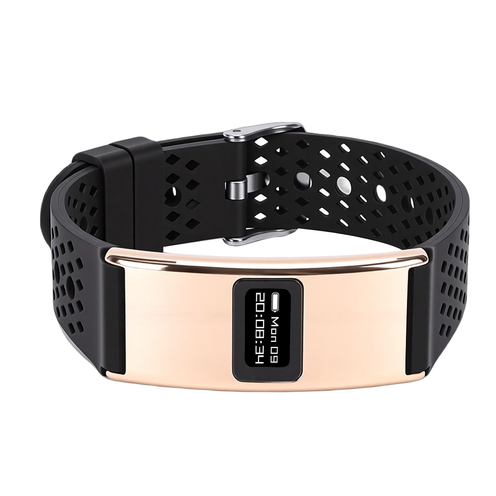 SUNGOOYUE Pulsera Inteligente, Monitor de Ritmo Cardíaco y Sueño con Monitor de Ciclo Menstrual, Contador de Calorías por Pasos, 10 Modos Deportivos, IPX8 a Prueba de Agua, Bluetooth 5.3, (Gold)