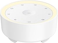 Kipcush White Noise Machine: 20 HD Sounds (White, Pink, Brown Noise, Fan, Nature), Custom Shortcuts, Dimmable Night Light, 8H Timer, USB Powered for Deep Sleep