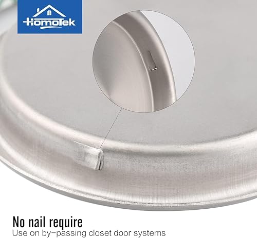 Miniatura 9 de HOMOTEK Paquete de 8 tiradores de dedo para puerta de armario, manijas redondas de puerta corredera de 2-18 pulgadas, tiradores de puerta de