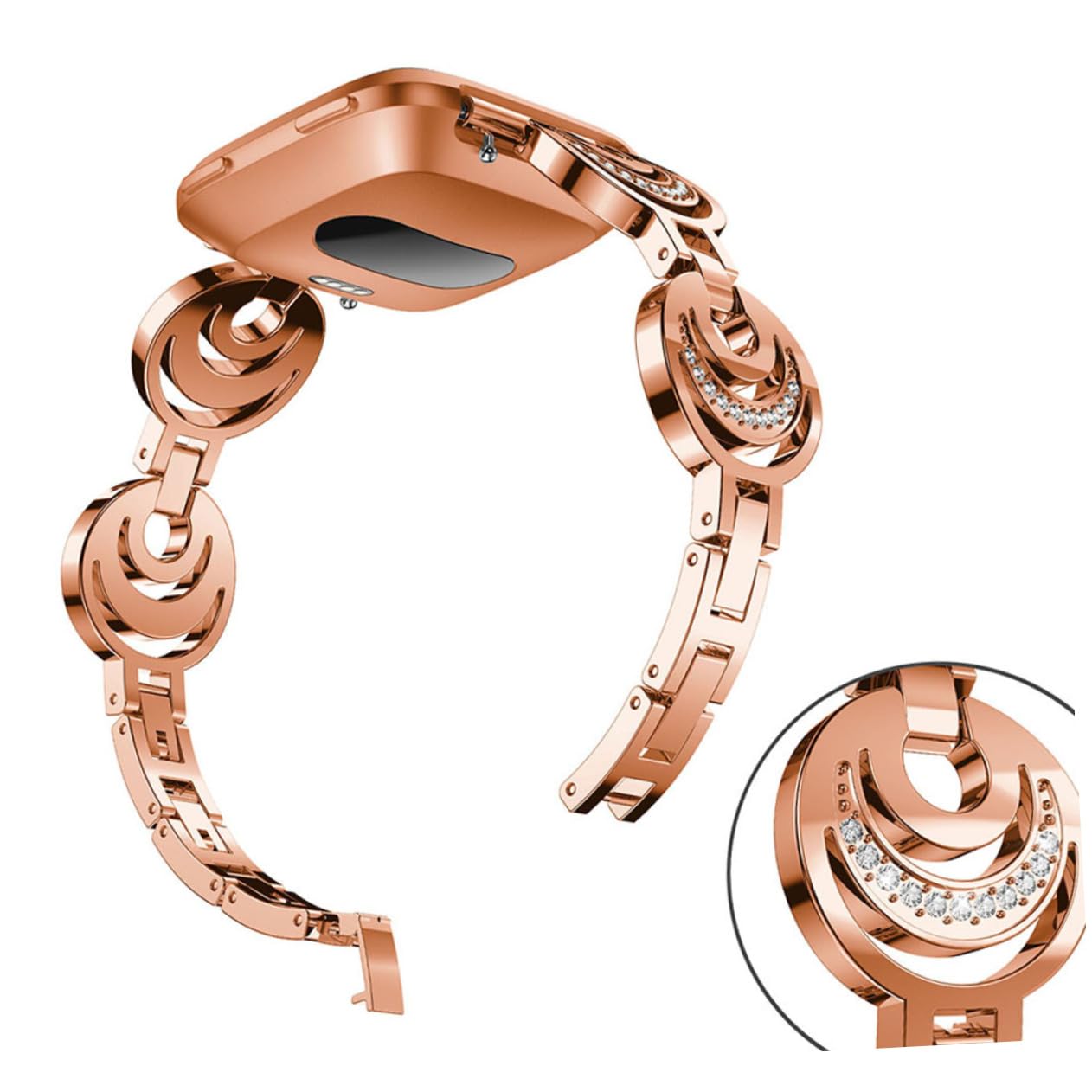 UKCOCO 2 Piezas Accesorios De Reloj Banda De Reloj De Acero Inoxidable Correa De Reloj Reloj Correa De Repuesto Bling Banda De Reloj 2 Banda De Reloj Cristal Banda De Reloj Banda De