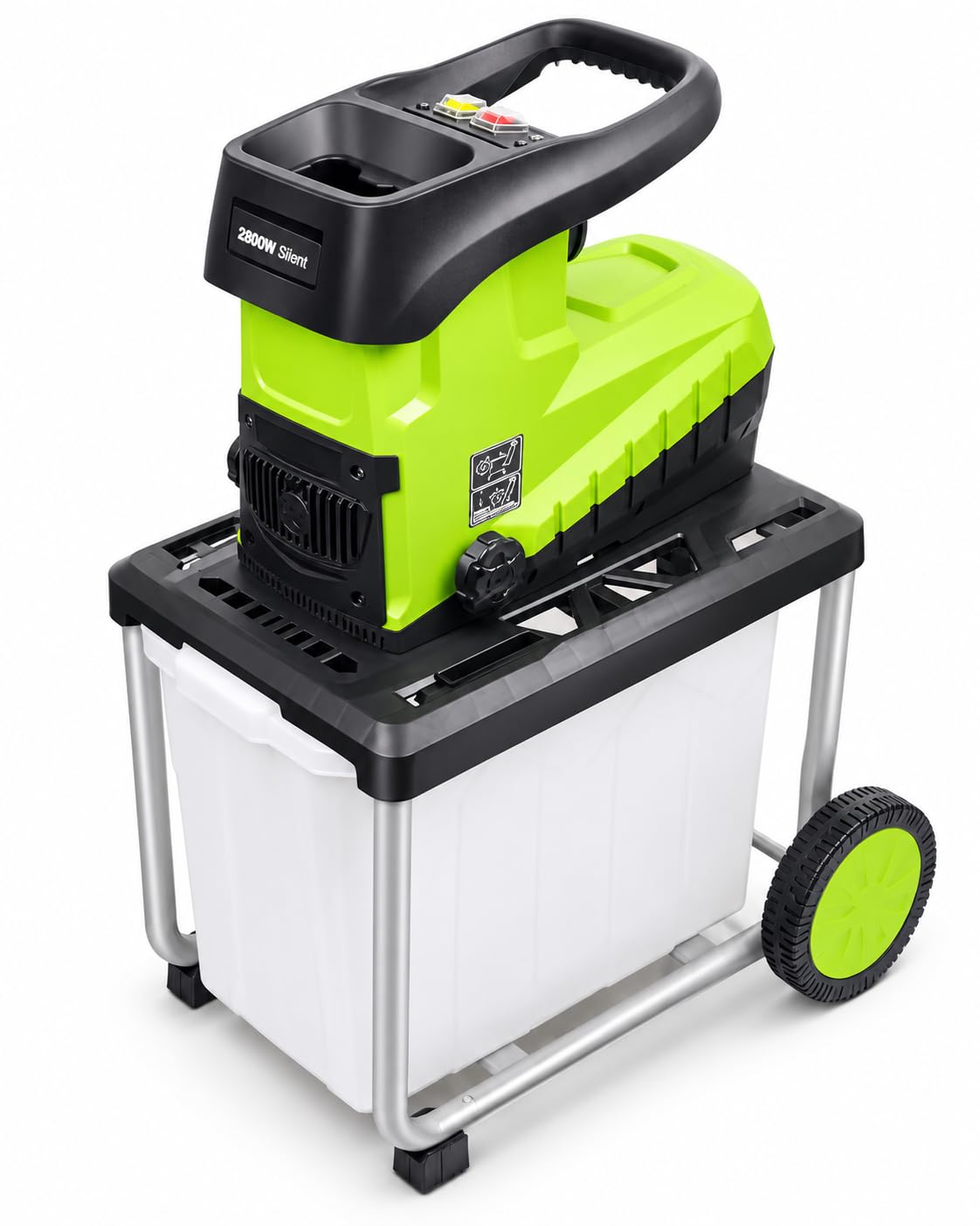 Broyeur De Jardin Électrique 2800W Avec Bac De Collecte De 60L