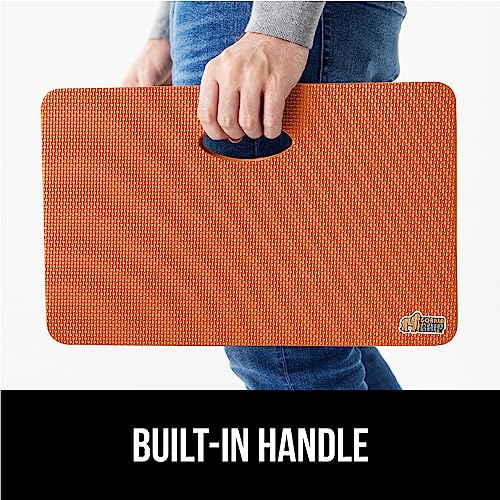 GORILLA GRIP® Extra Thick Patent Pending Supportive Foam Kneeling Pad, 2 PK, Large Cushion Knee Pads for Gardening, Baby Bath, Dirt and Water Resistant, Workout and Garden Supplies, 17.5x11 Orange