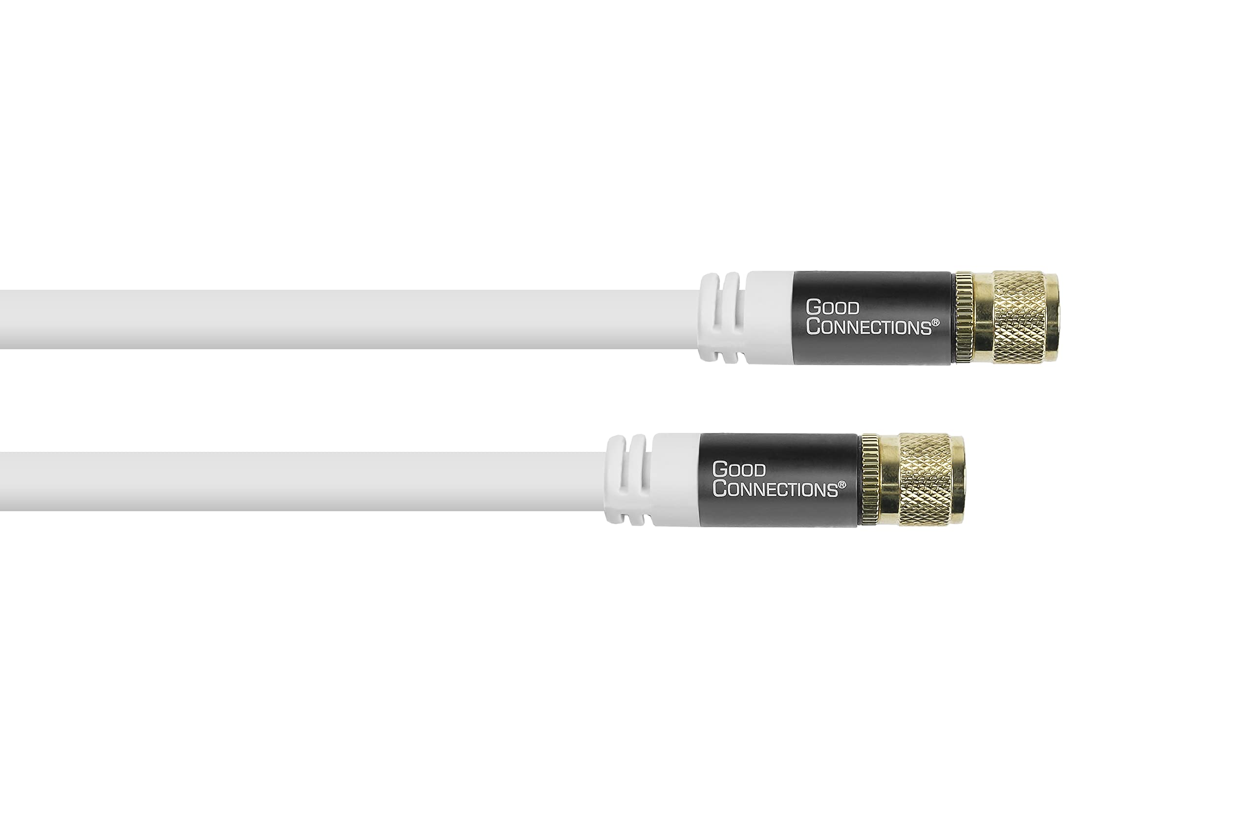 SmartFLEX - Cavo antenna SAT TV – 30 m – spina F su entrambi i lati – 4 schermate / 120 dB / 75 Ohm – connettori placcati oro – bianco