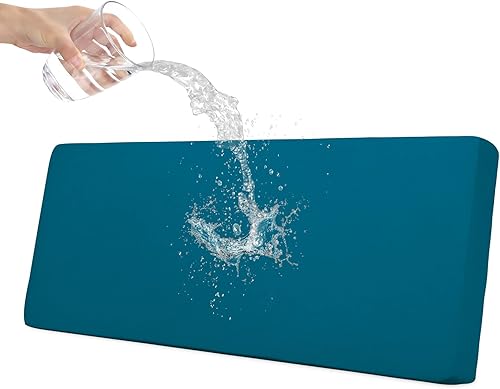 Easy-Going Funda de cojín 100% impermeable para asiento de sofá, protector elástico de muebles, para niños, mascotas, cojín de sofá, azul pavo real