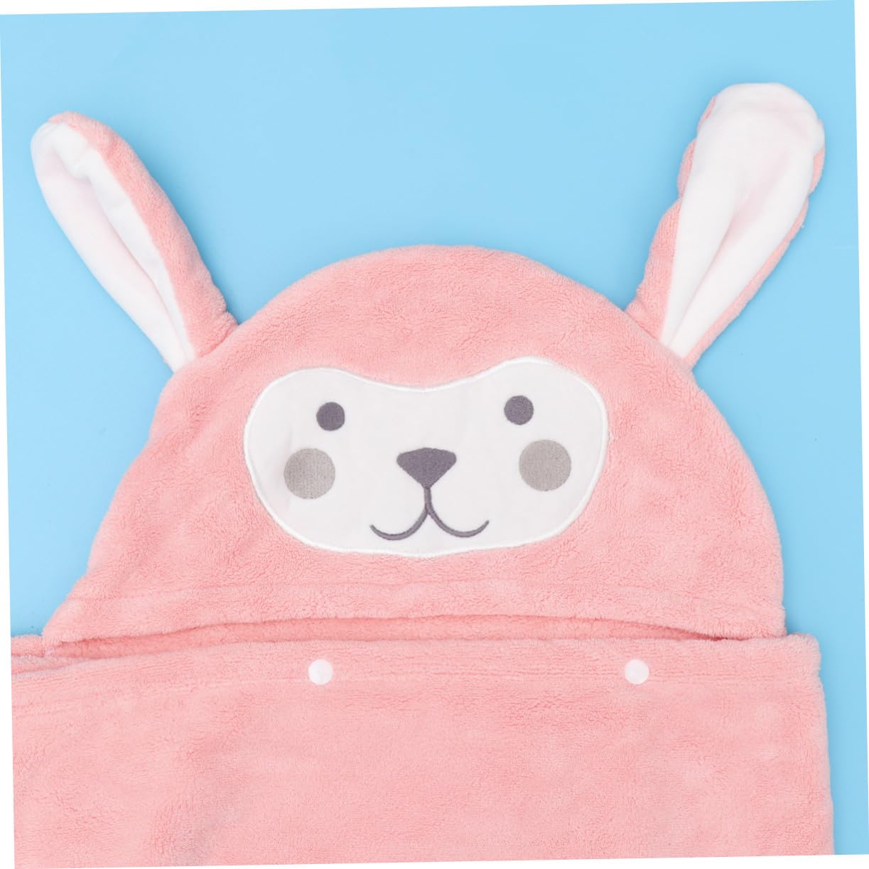 TEHAUX Toalla de Baño Capucha para Niños Rosa Conejo de Forro Polar Coral