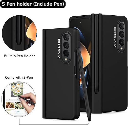 Miniatura 2 de NINKI Funda compatible con Galaxy Z Fold 4 con protección S Pen y bisagra, funda protectora completa con protector de pantalla frontal para Z Fold