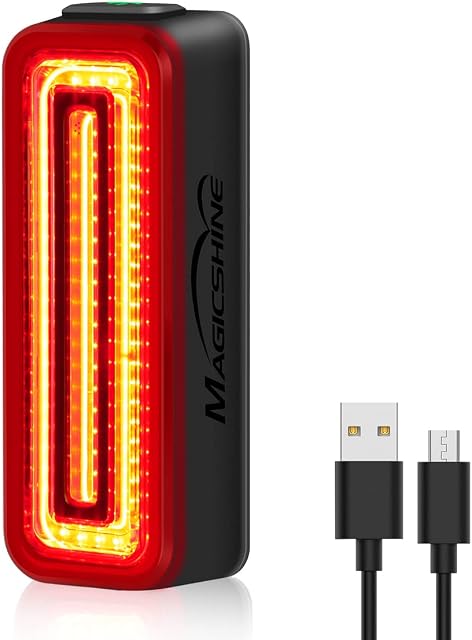 Magicshine Rear Bike Lights SEEMEE 100,Cycling Tail Light IPX6 Waterproof Rate,USB Rechargeable 8 Brightness Modes Perfect for Mountain or Road Bike