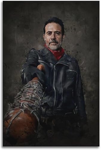 DEVINK Negan Walking Dead - Póster decorativo para pared, póster de pared e impresión artística moderna para dormitorio familiar, 16 x 24 pulgadas