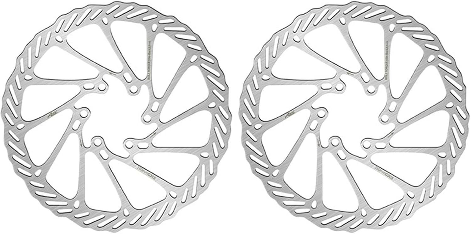 2PC Bike Brake Disc 160mm 180mm 203mm Bicycle Disc Brake Rotor 6 Bolts Bike Hydraulic Brake Rotor MTB Floating Rotors(160 SILVER)