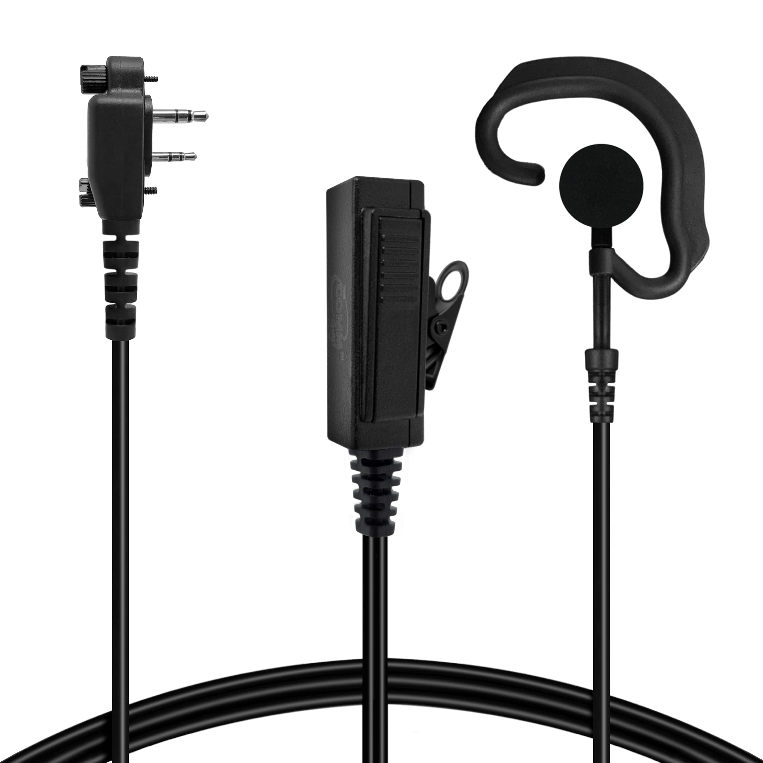 Professional 1-Wire Privacy Earhook Earpiece Headset, Compatible with ICOM F1000 F1100 F2000 F2100 F3001 F3002 F4001 V10MR Two Way Radios