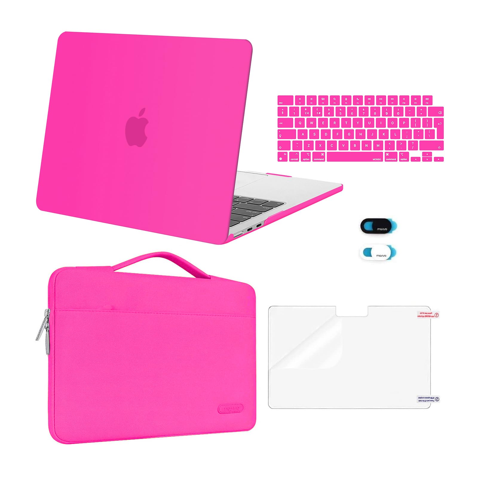 MOSISO Kompatibel mit MacBook Air 13 Zoll Hülle 2026-2022 M5 M4 M3 M2, Hartschale für MacBook Air 13,6"&Laptoptasche&Tastaturschutz&Webcamabdeckung&Displayschutz A3449 A3240 A3113 A2681