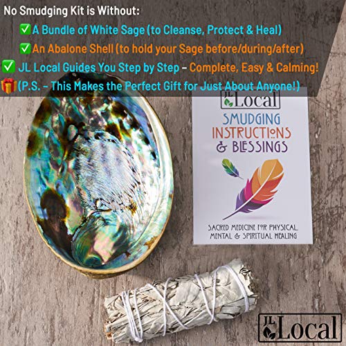 Origins Smudging Kit - White Sage Smudge Stick + Abalone Shell Bowl | Sustainably Sourced Healing Incense For Home Cleansing, Protection, Meditation, Positive Energy #TOP4