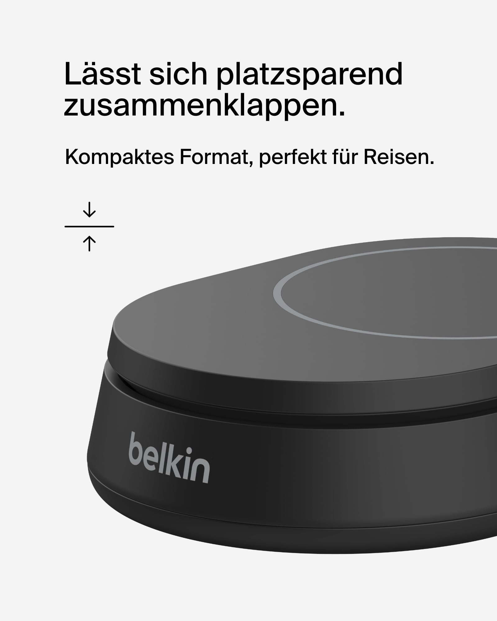Belkin BoostCharge Pro induktive Ladestation 15W, Qi2-Ladegerät, kabelloses Ladegerät, kompatibel mit MagSafe, kabelloses Qi2-Ladestation für Apple iPhone 16/15/14/13/12, AirPods Pro – Schwarz