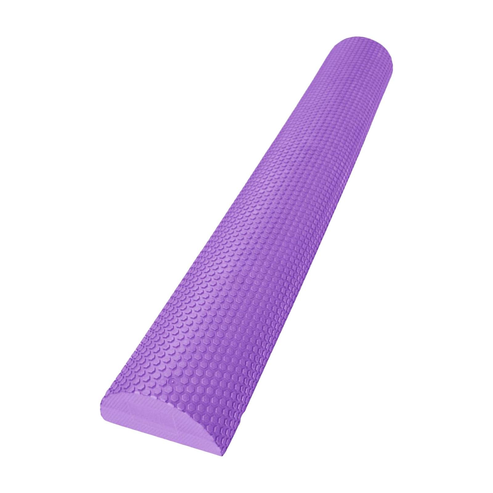 Rodillo de Espuma Semicircular Rodillo de Ejercicio de Densidad Alta de Bloque para Pilates Material EVA Función de Masaje Adecuado para, Violeta