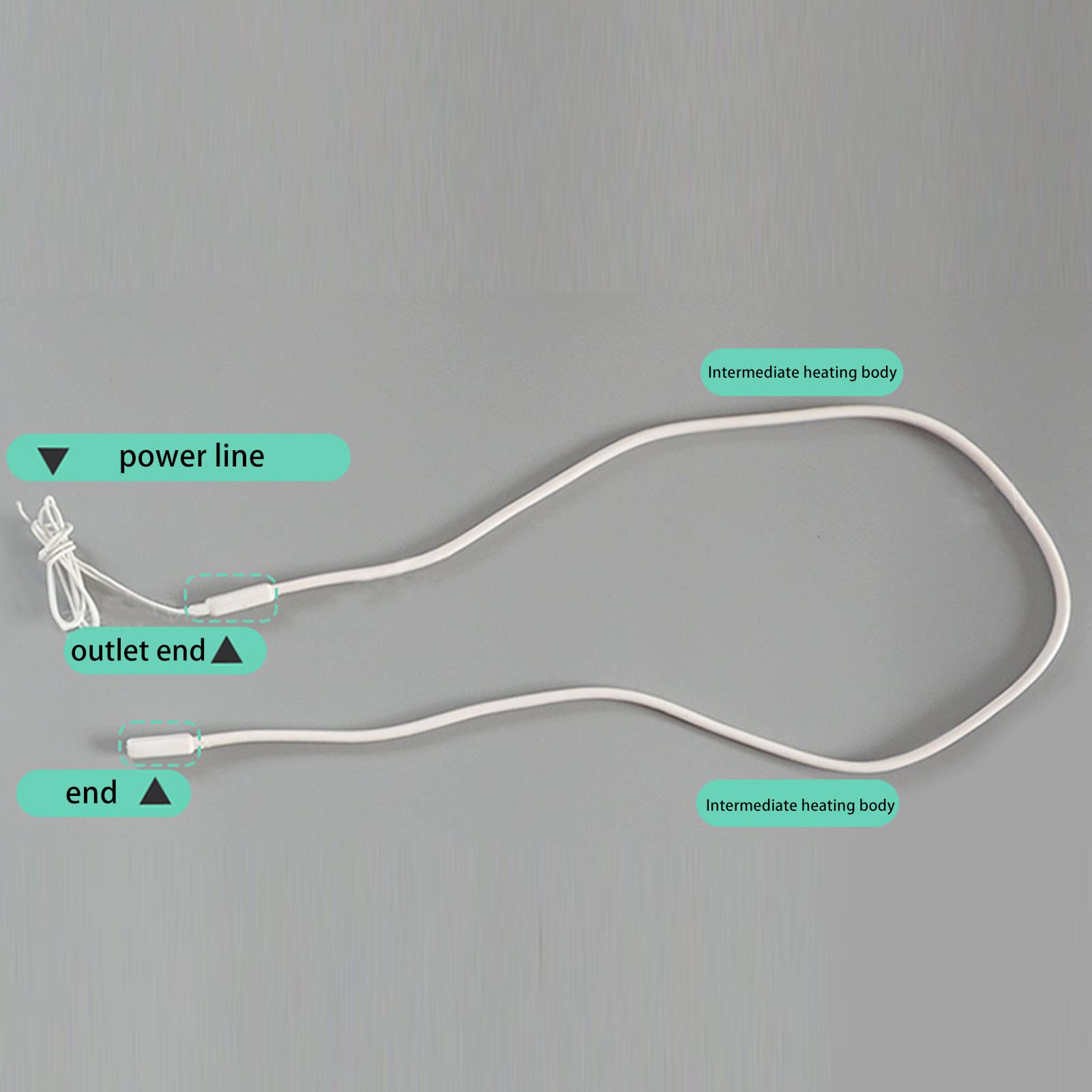 Kabel grzewczy z gumy silikonowej 5 m 200 W 70 ℃ Frosting Kabel grzewczy do ochrony przed zamarzaniem Bezpieczny w użyciu Szybkie ogrzewanie z łatwą obsługą